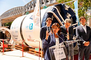 Tunnelier Sequana inauguration de la maire Anne Hidalgo – credit photo Jean-Baptiste Gurliat