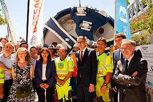 Tunnelier Sequana – inauguration de la maire Anne Hidalgo – credit photo Jean-Baptiste Gurliat