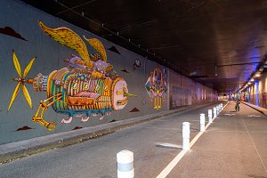 Street art, Dawal tunnel des Tuileries © Dorval